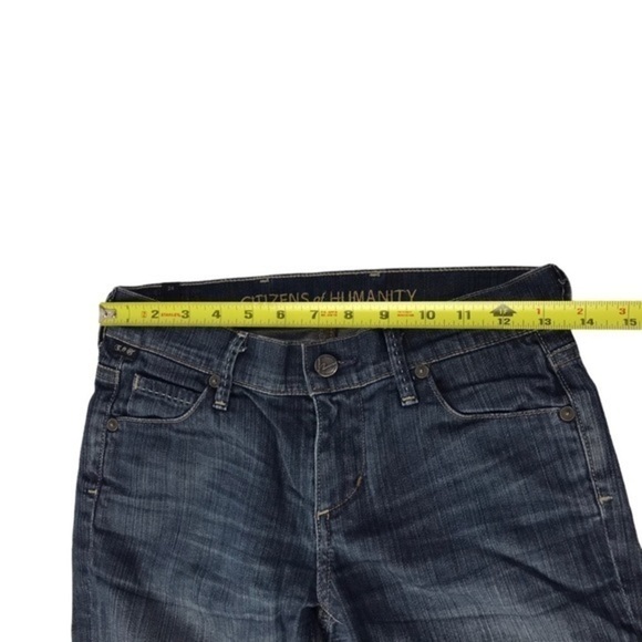 Citizens of Humanity stretch Jeans Below Knee Shorts Blue 24 - Picture 6 of 7